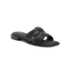 CLARKS Black Leather Ariany Mule Comfort Sandals